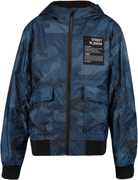 CoolCat Junior zomerjas Jeremy CB met camouflageprint blauw Jongens Polyester Capuchon 158 164 - Foto 1