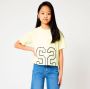 CoolCat Junior T-shirt Ena CG met printopdruk lichtgeel Meisjes Polyester Ronde hals 122 128 - Thumbnail 2