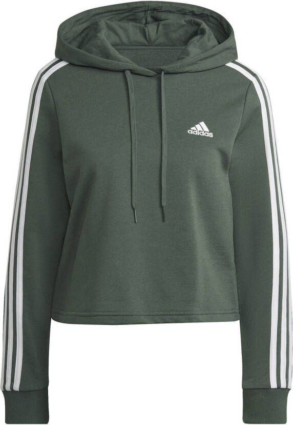 Adidas Sportswear Sweatshirt ESSENTIALS CROPPED HOODY MET 3 STREPEN