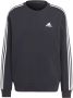 Adidas Essentials Fleece 3-Stripes Sweatshirt Black Heren - Thumbnail 1
