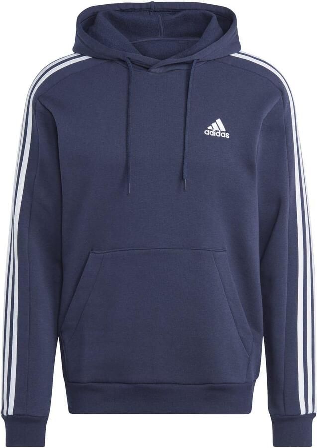 Adidas Essentials Fleece 3-Stripes Hoodie Blauw Heren