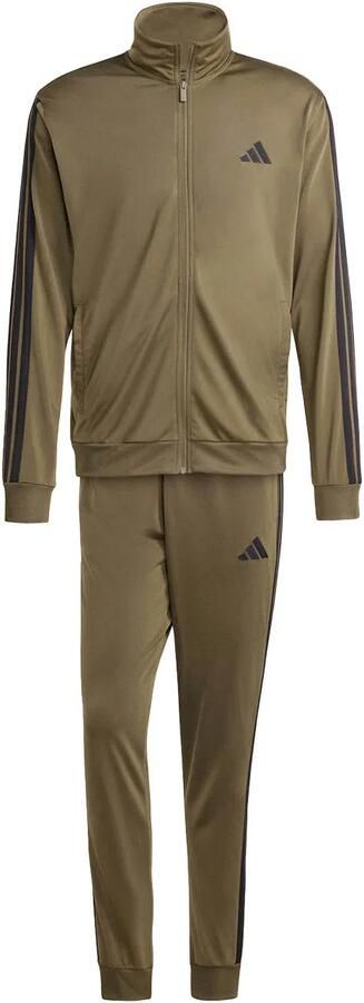 Adidas Sportswear Basic 3-Stripes Tricot Trainingspak Groen- Heren Groen - Foto 5