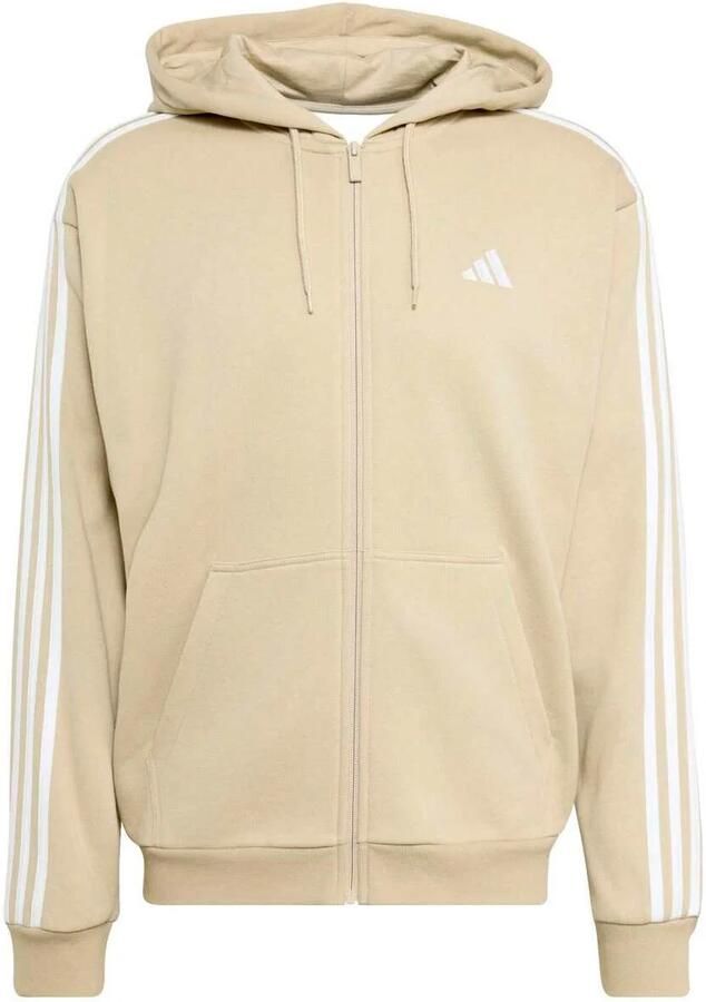 Adidas Essentials Single Jersey 3-stripes Full-zip Hoodie