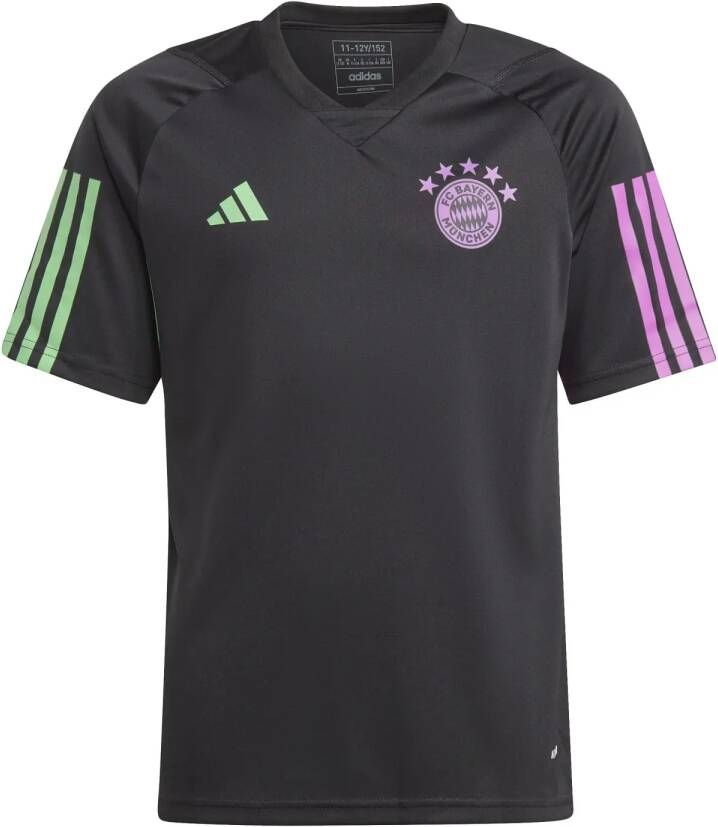 Adidas Perfor ce FC Bayern München 23 24 voetbalshirt training Sport t-shirt Zwart Gerecycled dons (duurzaam) V-hals 140
