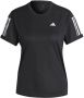 Adidas On The Run Zwart Hardloop T-shirt Dames - Thumbnail 2
