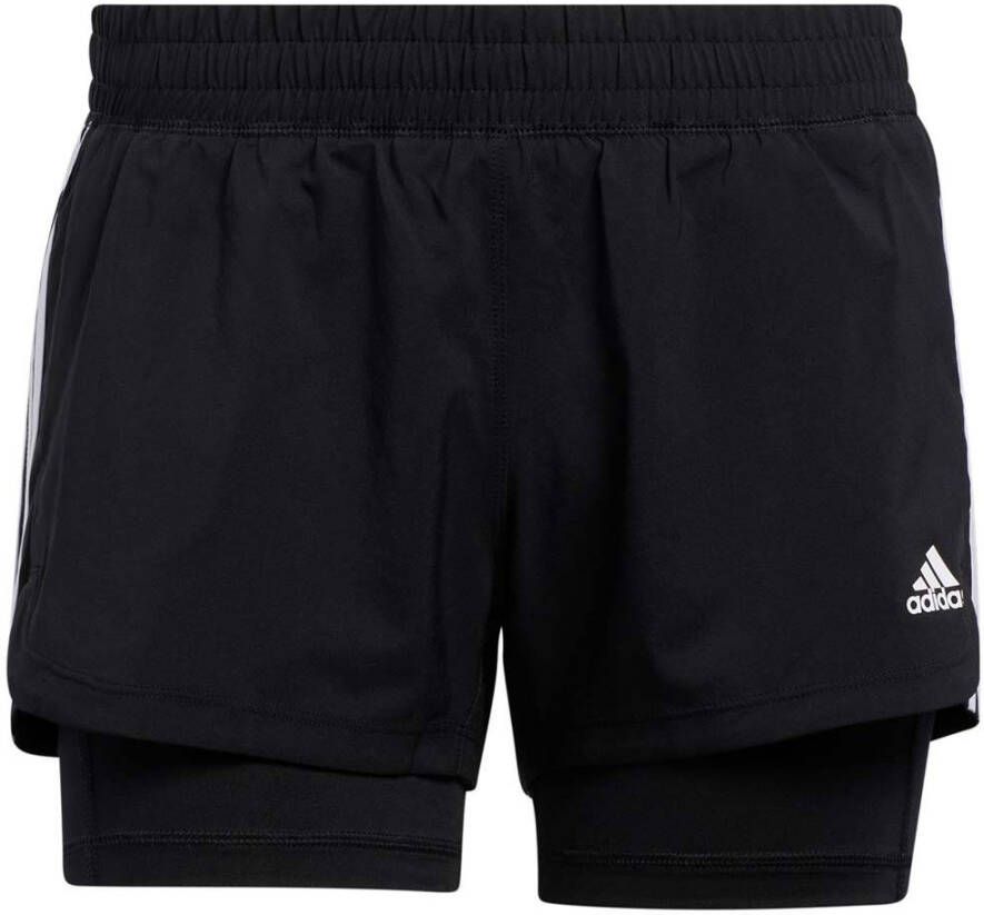 Adidas Performance Short PACER 3-STREPEN WOVEN TWO-IN-ONE (1-delig)