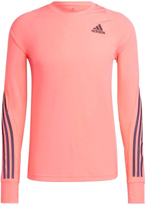 Adidas Performance Runningshirt RUN ICON FULL REFLECTIVE 3 STRIPES LONGSLEEVE