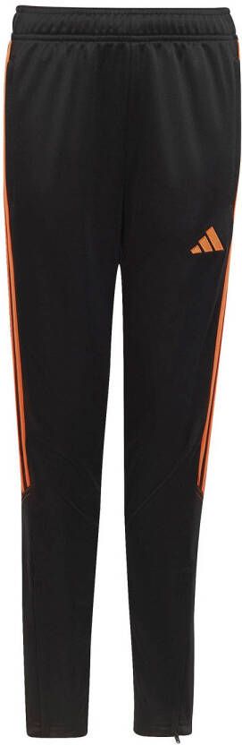 Adidas Perfor ce Junior sportbroek Tiro zwart oranje Polyester 140