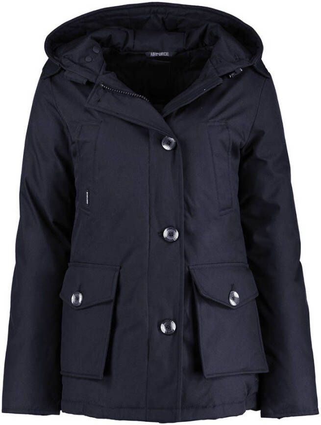 Airforce gewatteerde winterjas 4 POCKET PARKA marine