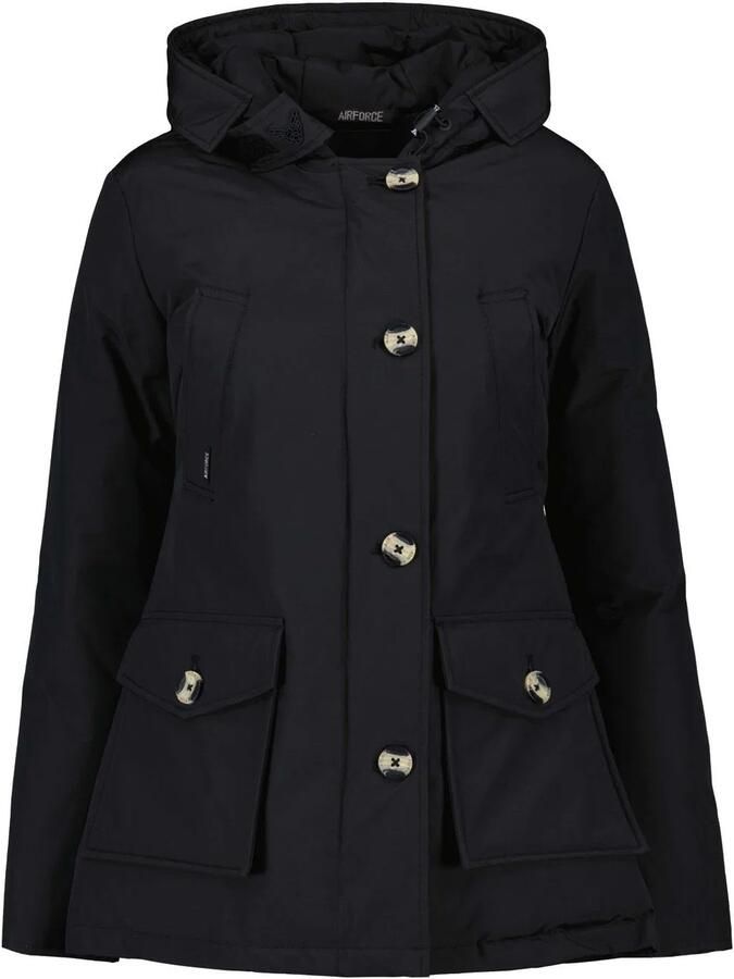 Airforce gewatteerde winterjas 4 POCKET PARKA zwart - Foto 2