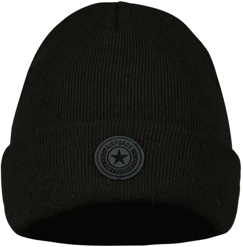 Airforce muts met logo zwart Acryl Logo