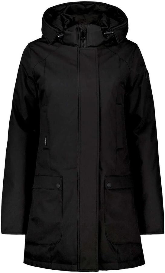 Airforce gewatteerde winterjas SLIMFIT PARKA zwart