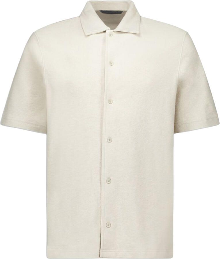 AIRFORCE Heren Overhemden Woven Short Sleeve Shirt Beige - Foto 5