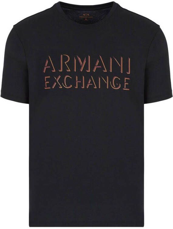 Armani Exchange Shirts met korte mouwen Zwart Heren