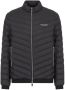 Emporio Armani Zwarte gewatteerde jas met hoge kraag en logo Black Heren - Thumbnail 1