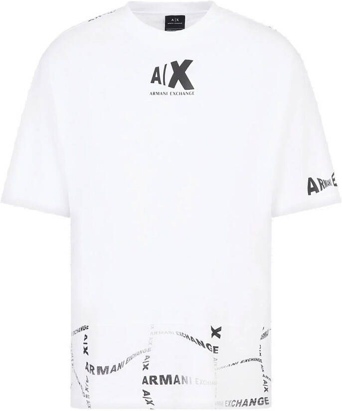 Armani Exchange T-shirt met labeldetails