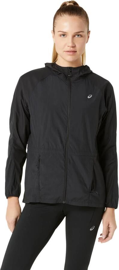 ASICS Road Packable Jacket Black- Dames Black