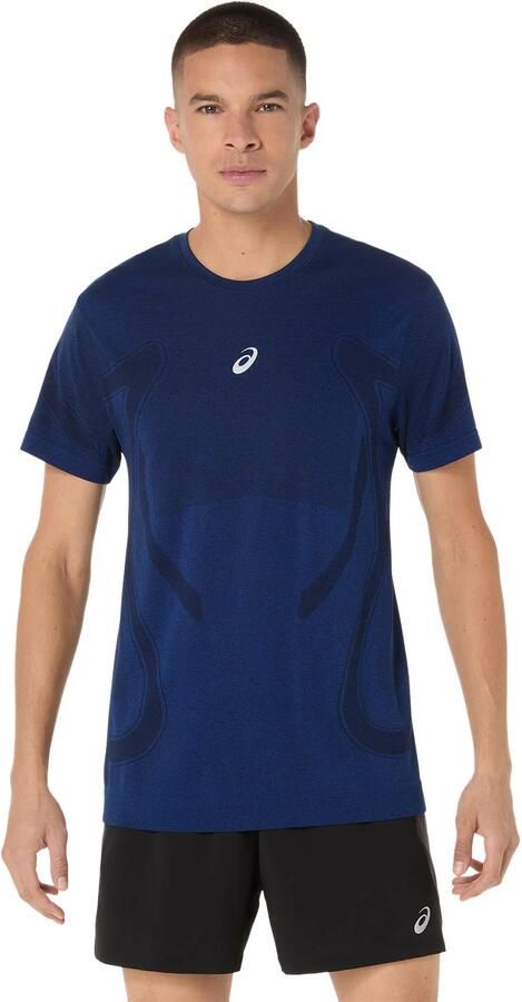 ASICS Road Seamless T-Shirt Blauw- Heren Blauw - Foto 2