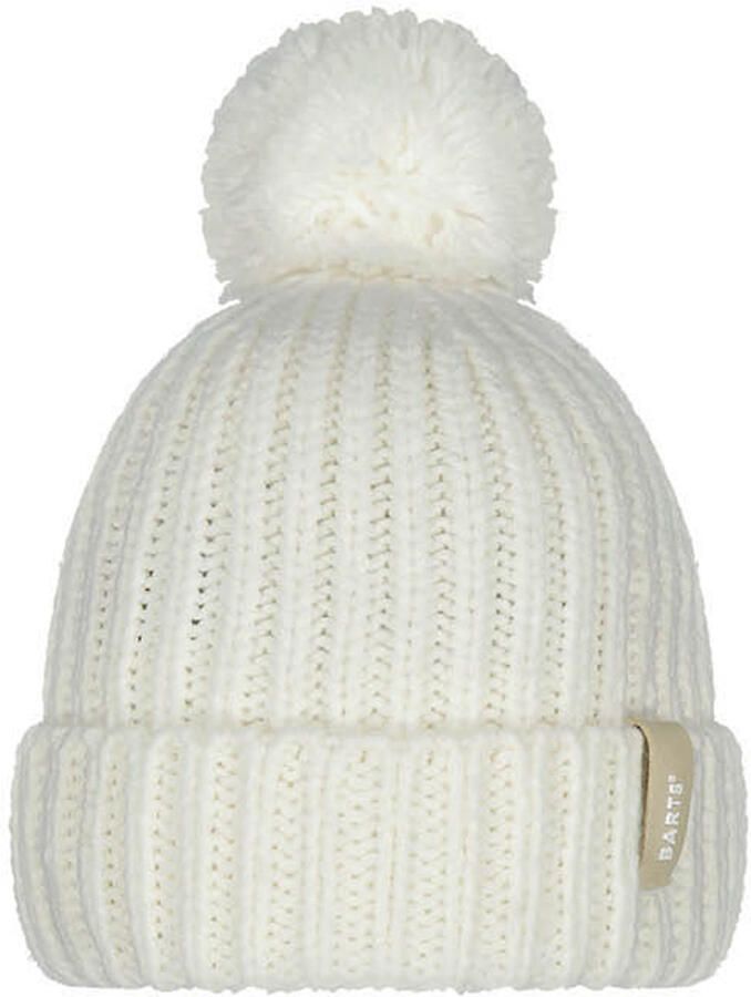 Barts Chunky Gebreide Pom Beanie White Dames