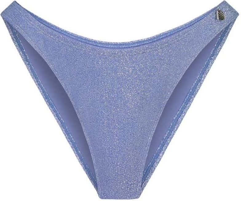 Beachlife high leg bikinibroekje met lurex lichtblauw