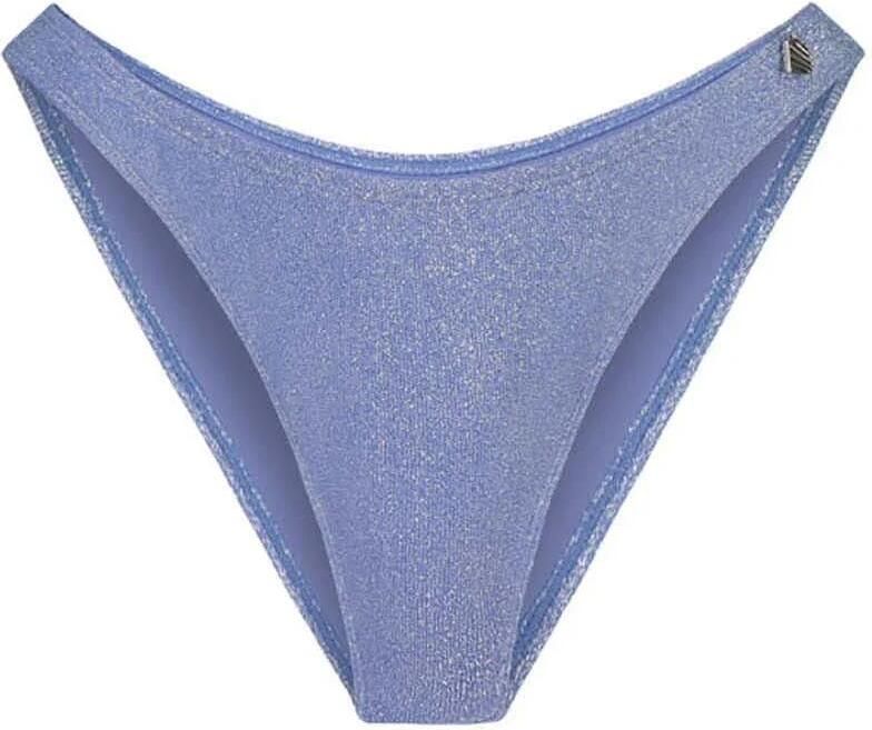 Beachlife high leg bikinibroekje met lurex lichtblauw
