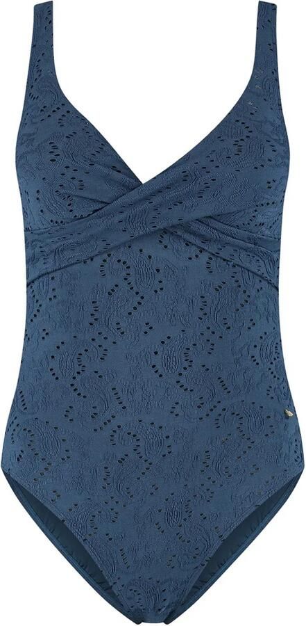 Beachlife halter badpak broderie anglaise donkerblauw - Foto 3
