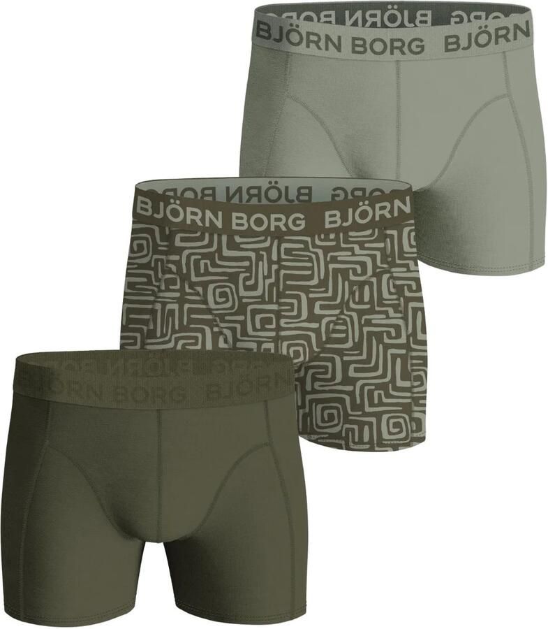 Björn Borg boxershorts groen (set van 3)