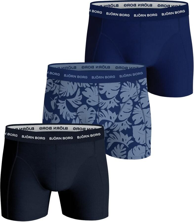 Björn Borg boxershorts blauw donkerblauw (set van 3)