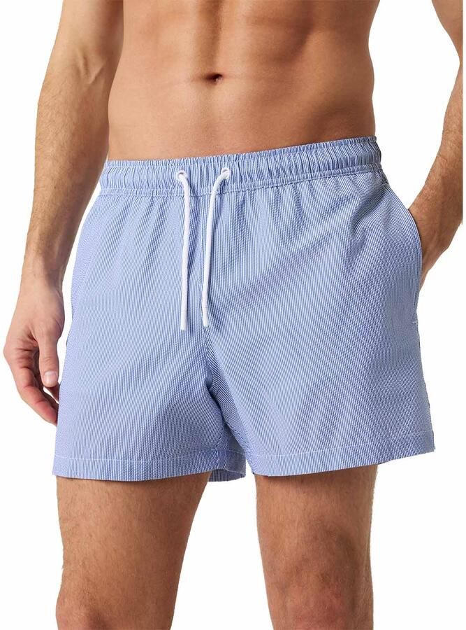 Björn Borg seersucker zwemshort lichtblauw wit - Foto 4