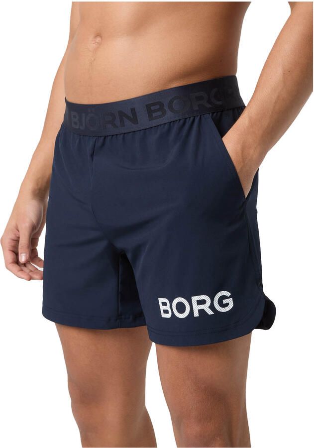 BJORN BORG Heren Broeken Borg 6 Shorts Donkerblauw - Foto 5