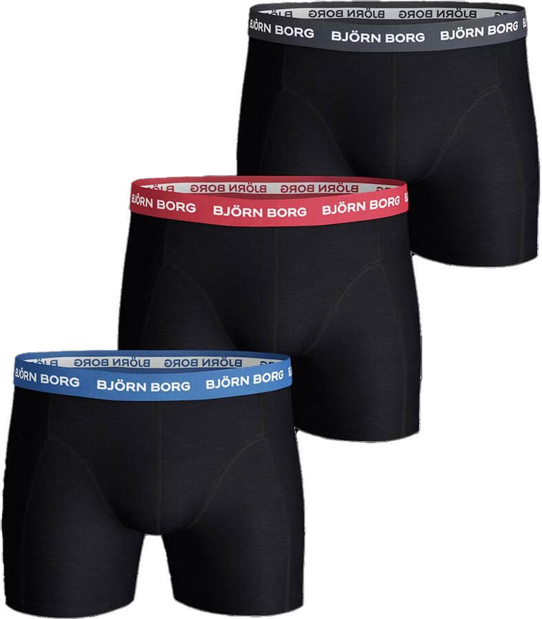 Björn Borg Boxershort met elastische band met logo in een set van 3 stuks