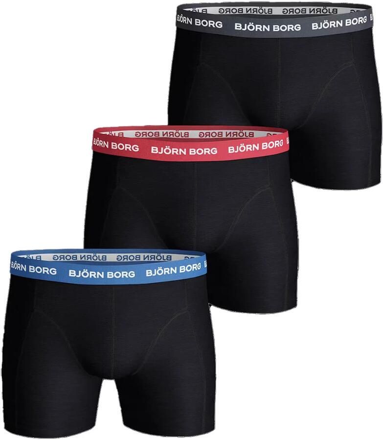 Björn Borg Boxershort met elastische band met logo in een set van 3 stuks