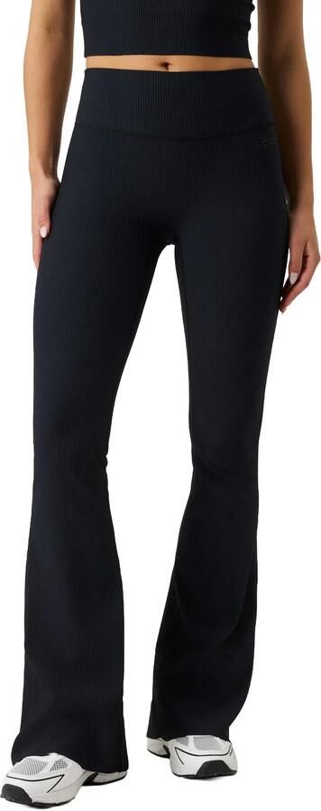 BJORN BORG Dames Broeken Studio Ribbed Flare Tights Zwart - Foto 5