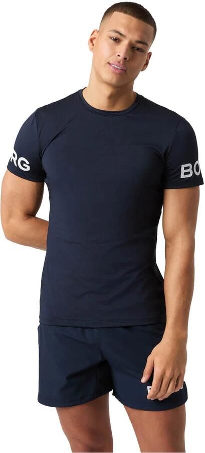 BJORN BORG Heren Polo's & T-shirts Borg T-shirt Donkerblauw - Foto 6