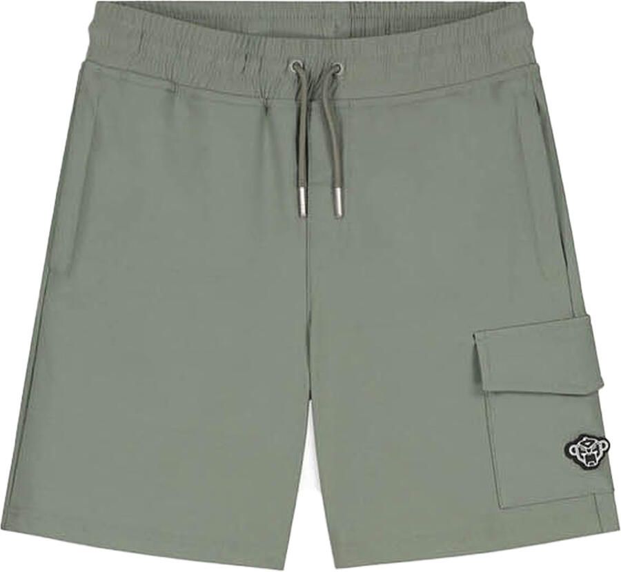 BLACK BANANAS regular sweatshort olijfgroen