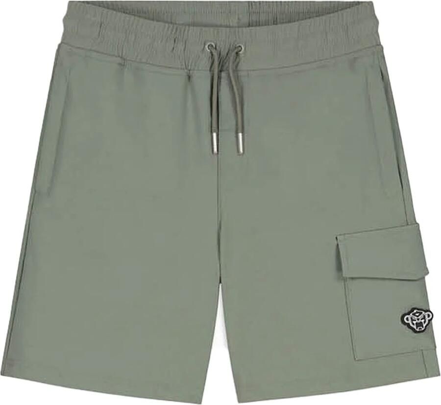 BLACK BANANAS regular sweatshort olijfgroen - Foto 3