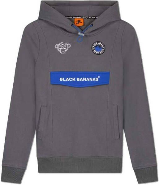 BLACK BANANAS unisex hoodie met logo grijs blauw