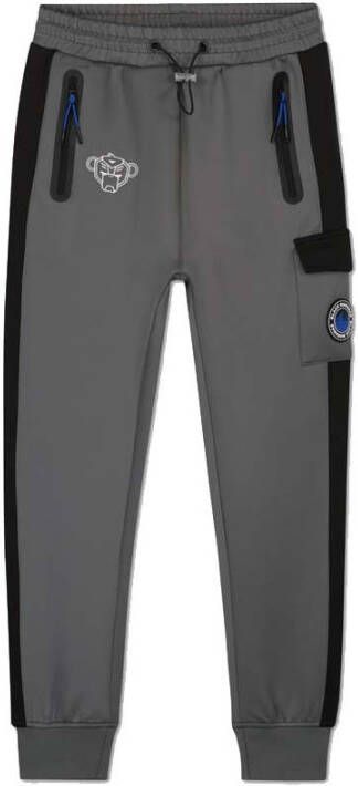BLACK BANANAS unisex regular fit broek met logo grijs zwart