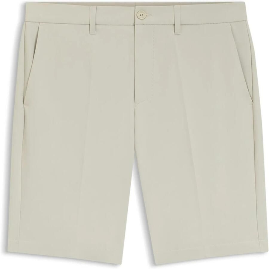 BOSS Green slim fit chino short met persplooien