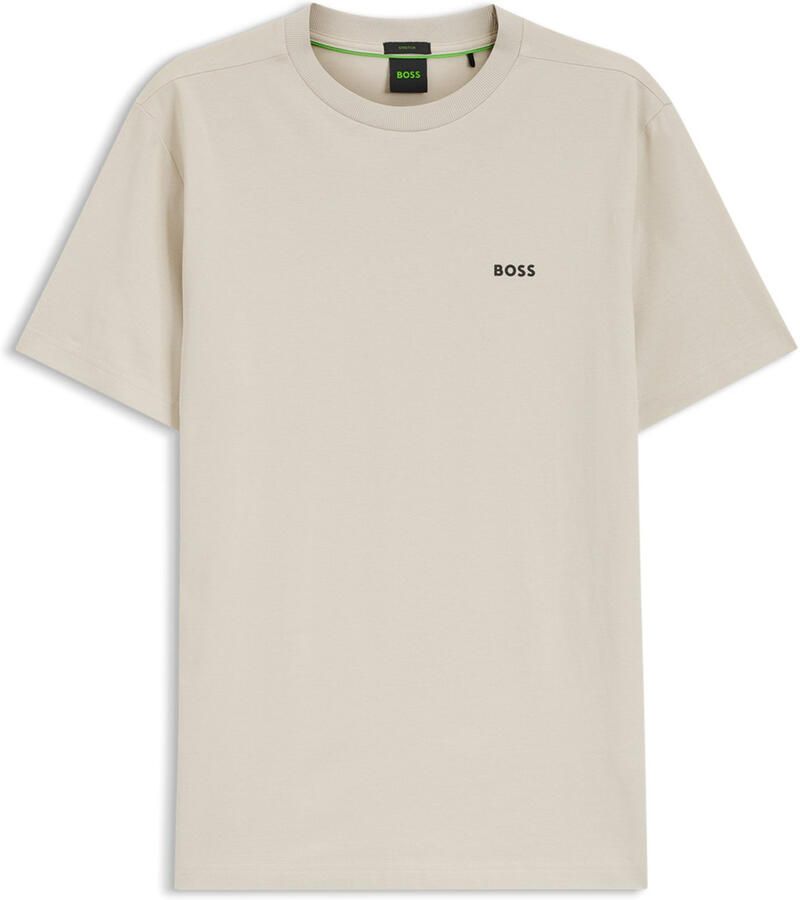 BOSS Green Regular fit T-shirt van katoenmix