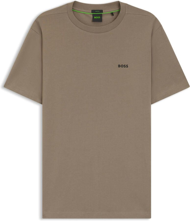 BOSS Green Regular fit T-shirt van katoenmix model 'TEE' - Foto 4