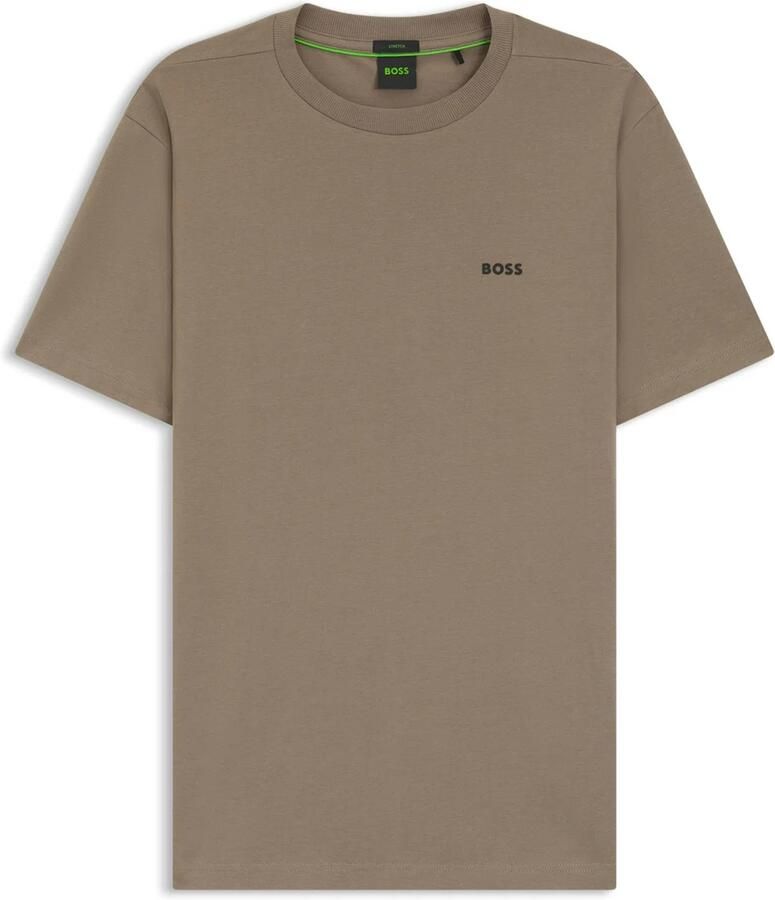 BOSS Green Regular fit T-shirt van katoenmix model 'TEE' - Foto 4
