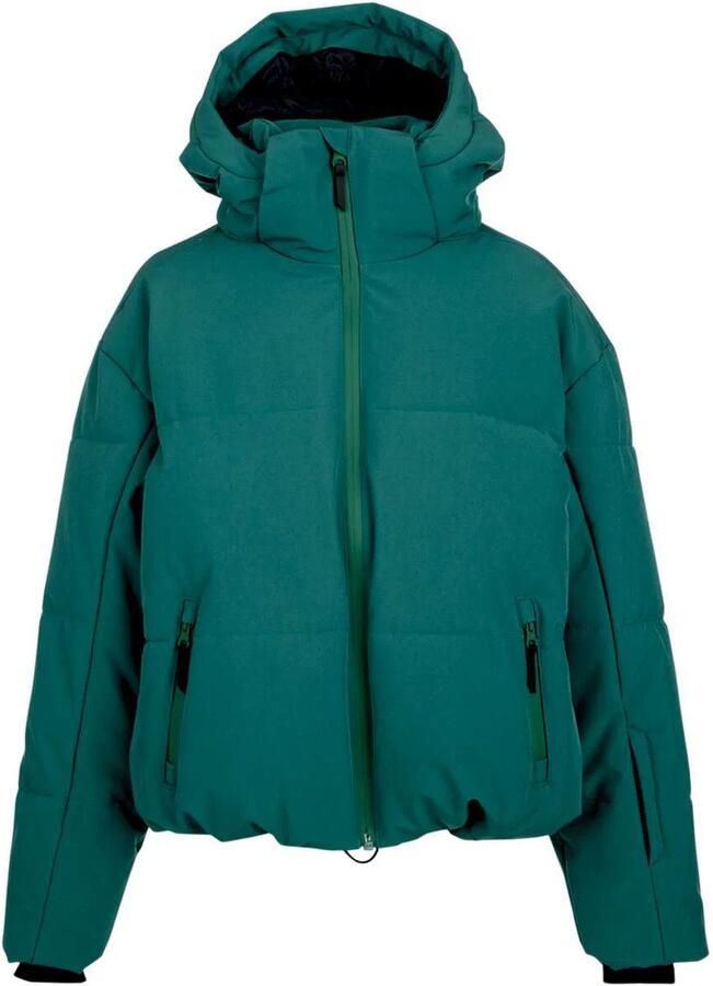 Brunotti Fiasky ski jas groen Skijack Meisjes Polyester Capuchon Effen