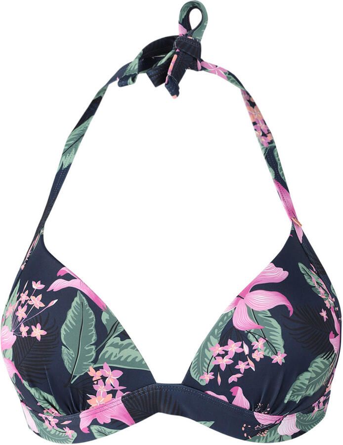 Brunotti voorgevormde triangel bikinitop Lisselot donkerblauw roze - Foto 3