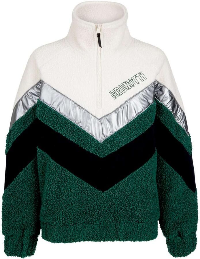 Brunotti Sandy fleece sweater groen | Sweater van