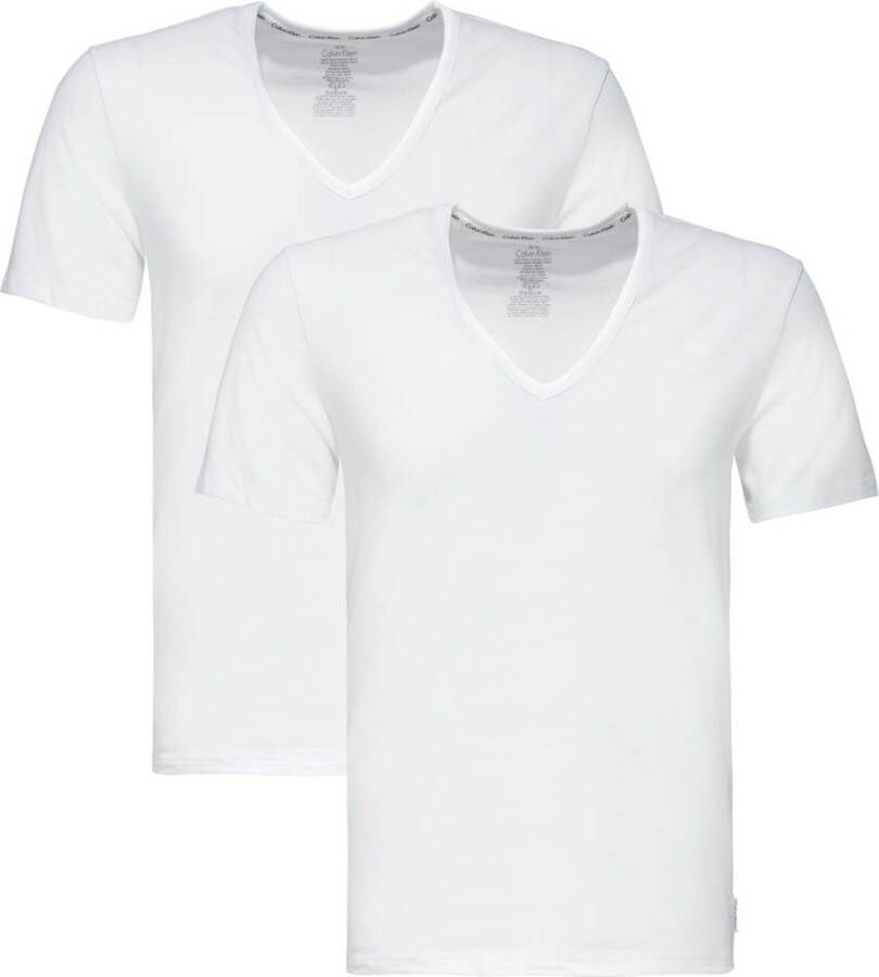Calvin Klein Shirt met V-hals Modern Cotton Stretch (Set van 2)