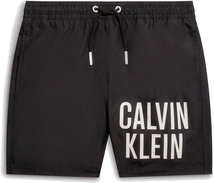 Calvin Klein zwemshort zwart Jongens Gerecycled polyester (duurzaam) Logo 164 176