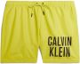 Calvin Klein Jeans Gele Bedrukte Zwembroek met Veters Yellow Heren - Thumbnail 2
