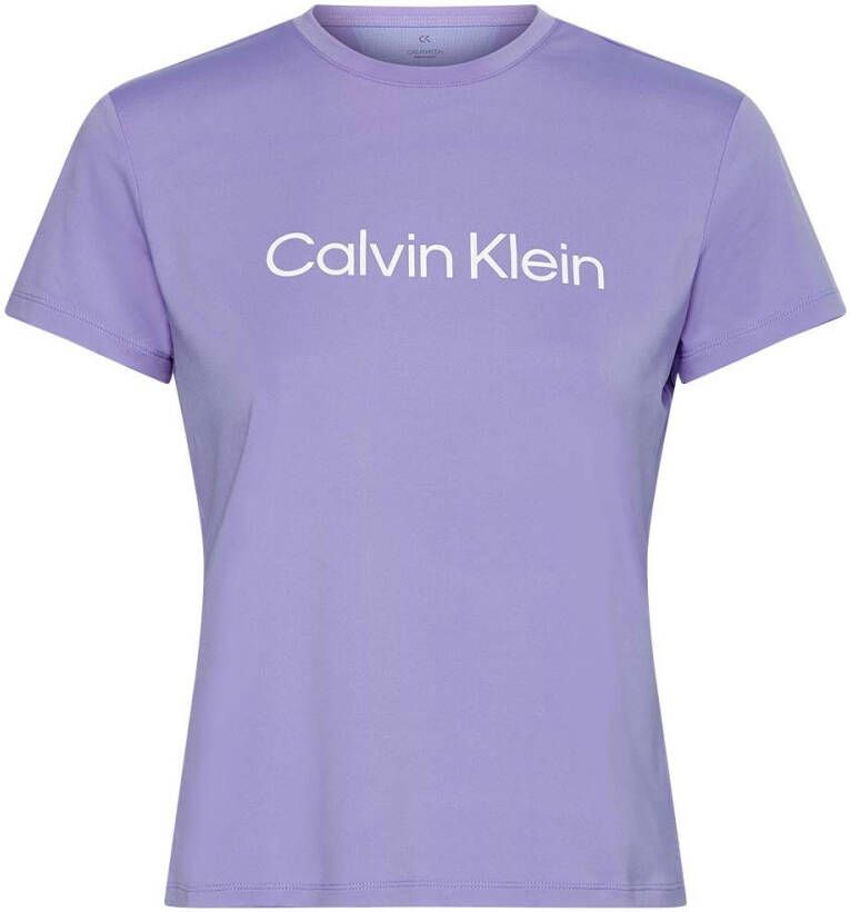 Calvin Klein Performance Shirt met ronde hals WO SS T-Shirt met markant calvin klein opschrift