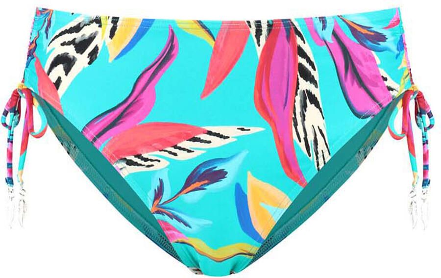 Cyell high waist bikinibroekje turquoise roze - Foto 3